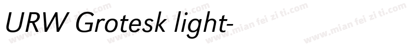 URW Grotesk light字体转换